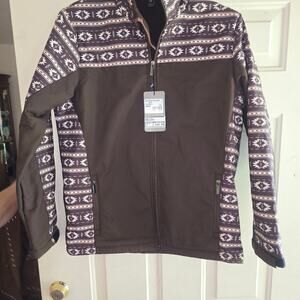 Brown and Pink Patterned Jacket